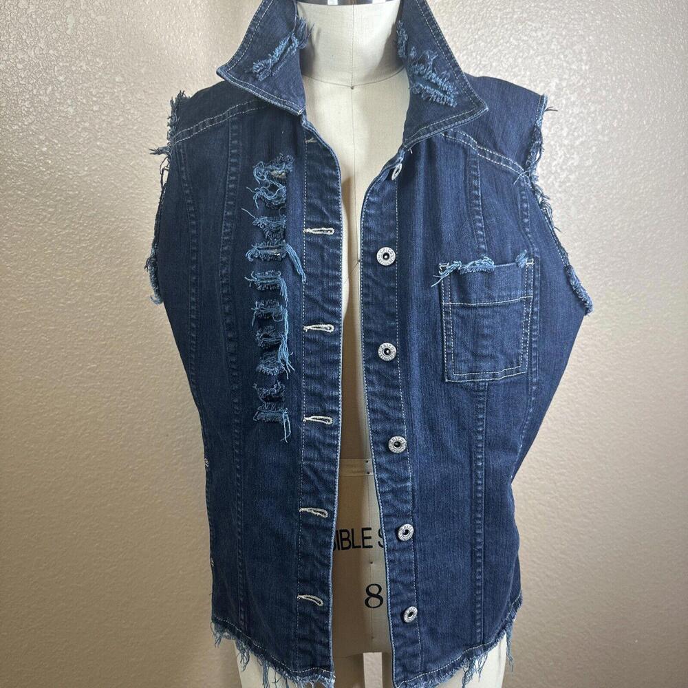 chicos platinum‎ denim Vest